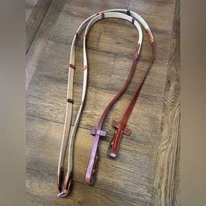Horse Tack - 52” Stubben Cotton Web & Leather English Reins